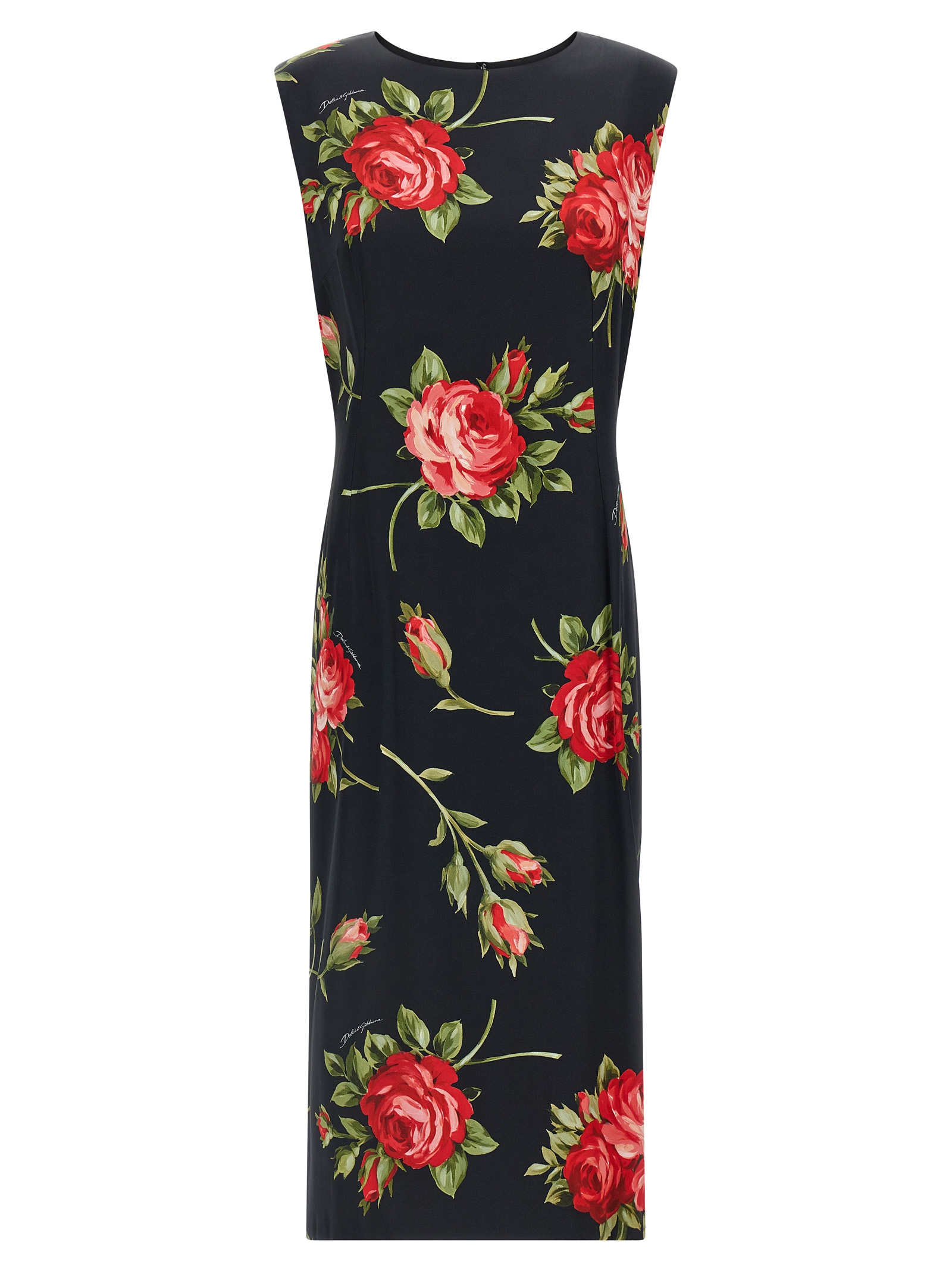 Dolce & Gabbana - Black Viscose Midi Dress