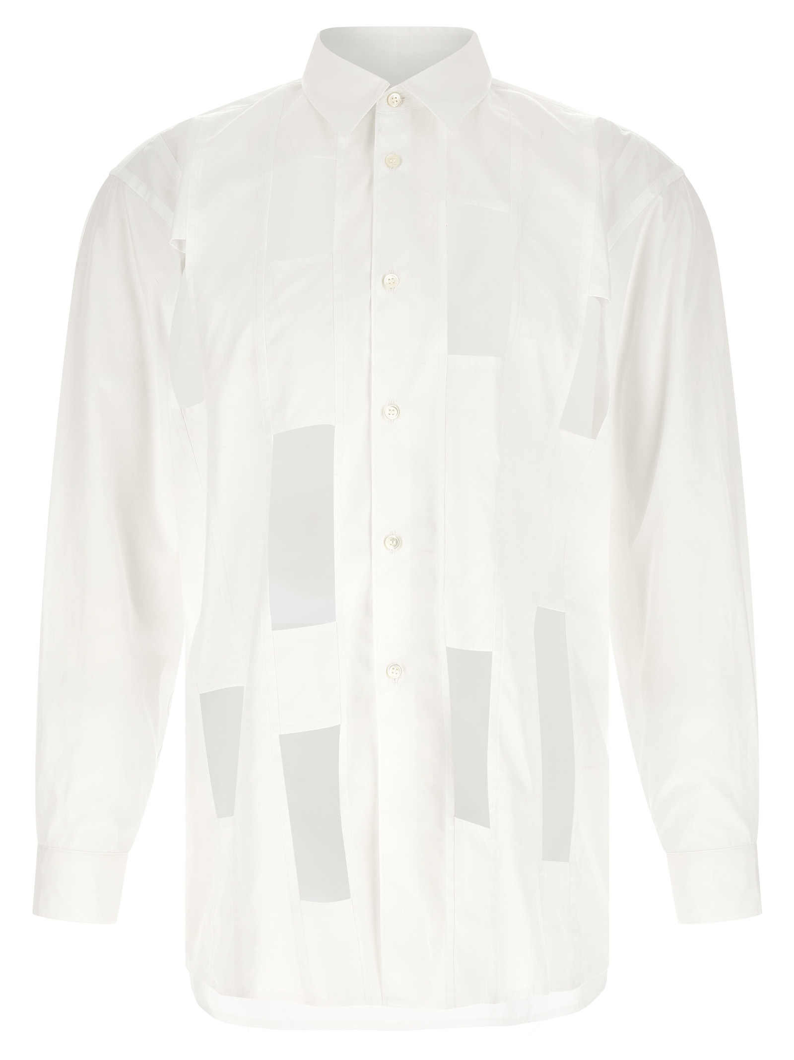 Comme Des Garçons - White Cotton Blouse
