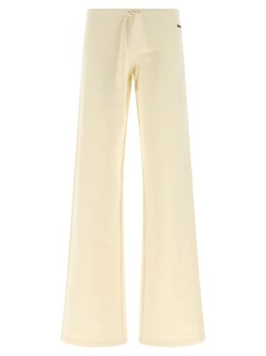 White Cotton Flared Pants