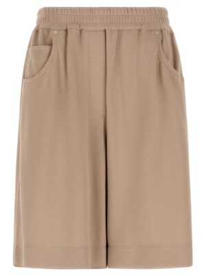 Brown Cotton Bermuda Shorts