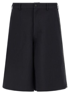 Blue Polyester Bermuda Shorts