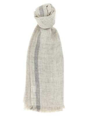 Gray Linen Scarf