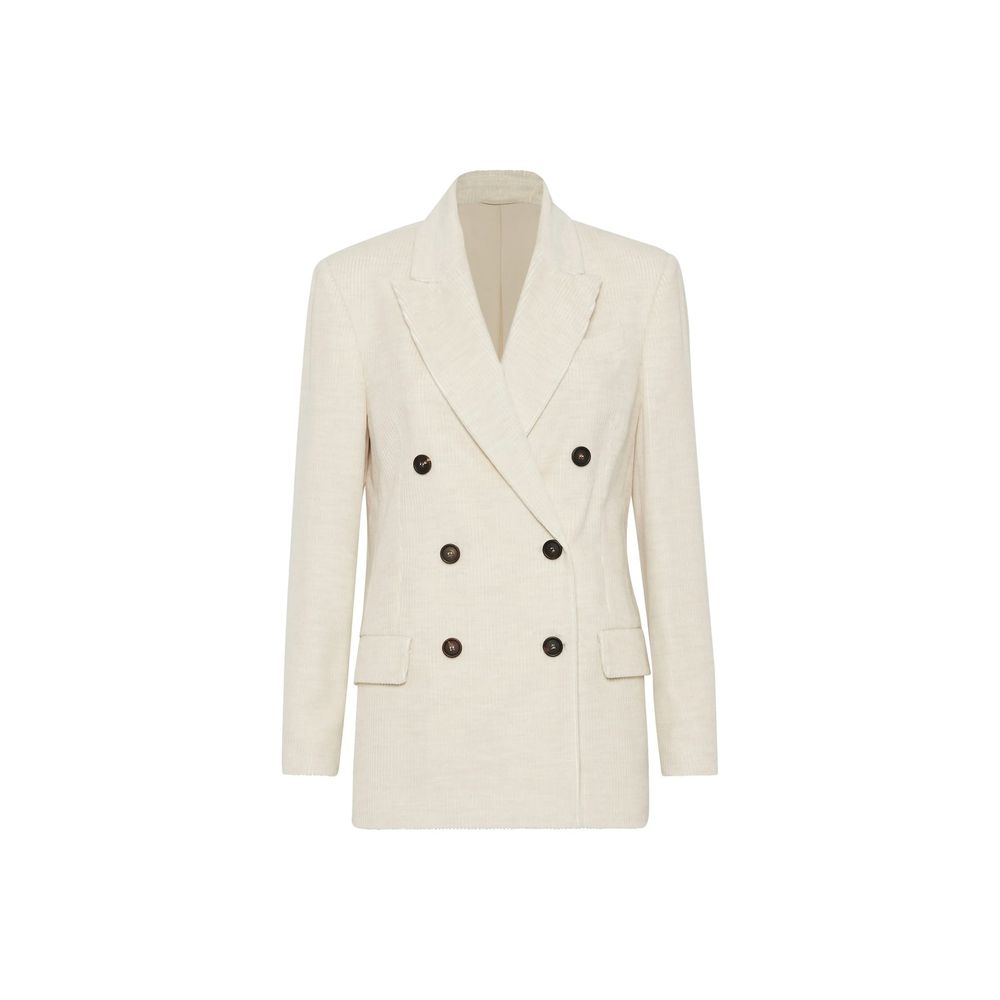 Brunello Cucinelli - White Cotton Blazer