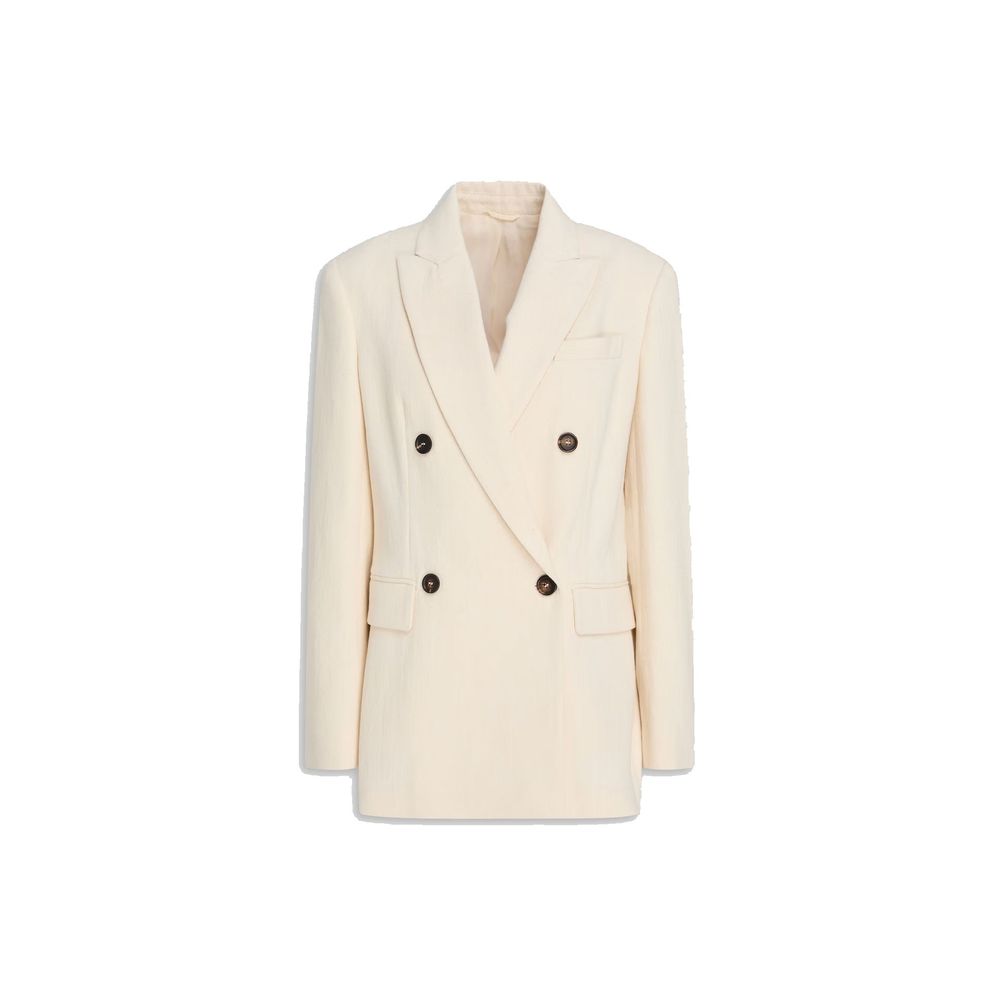 Brunello Cucinelli - White Cotton Blazer