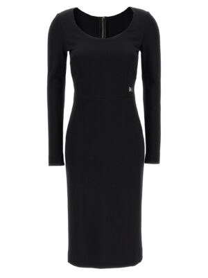 Black Viscose Midi Dress