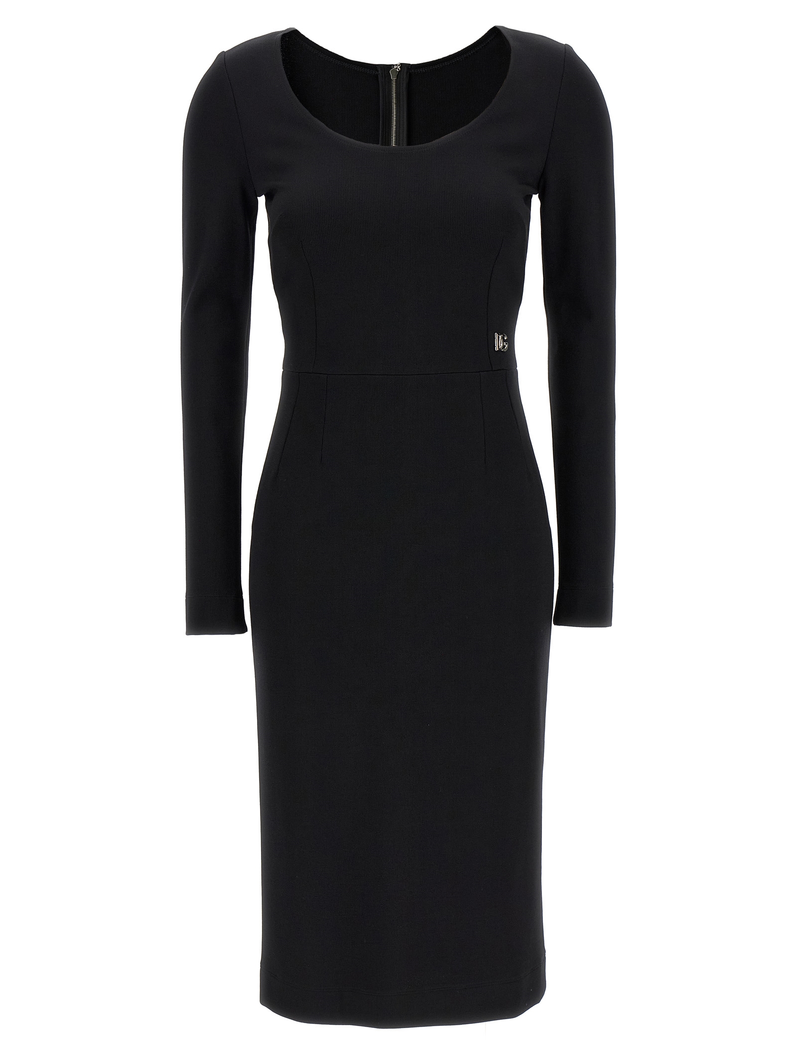 Dolce & Gabbana - Black Viscose Midi Dress