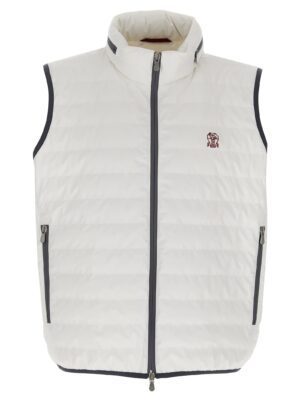White Polyamide Sleeveless Jacket