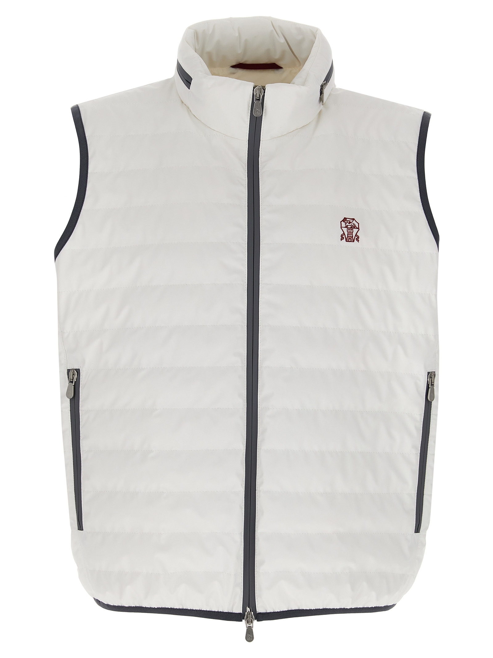 Brunello Cucinelli - White Polyamide Sleeveless Jacket