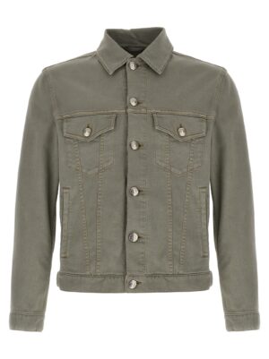 Gray Cotton Denim Jacket