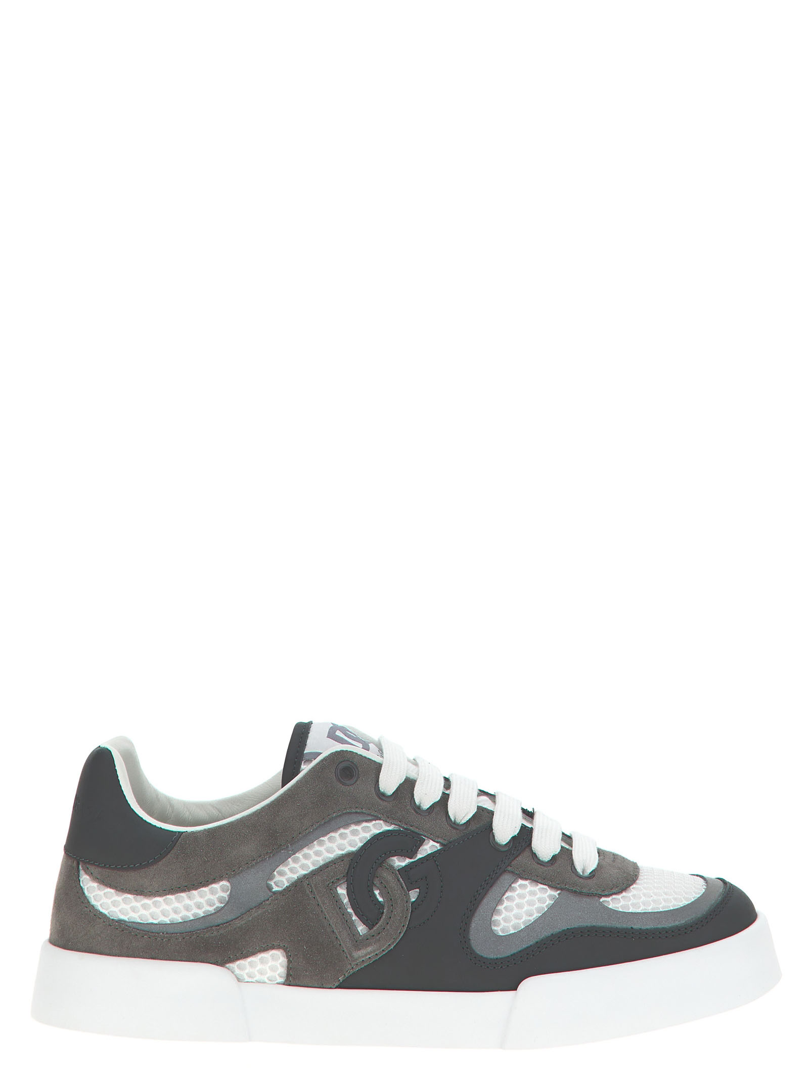 Dolce & Gabbana - Gray Calfskin Athletic Sneakers