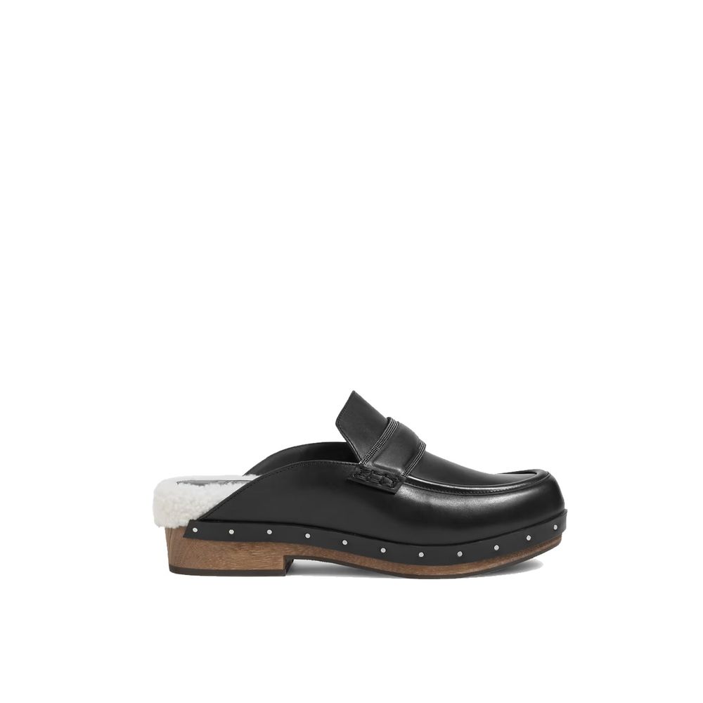 Brunello Cucinelli - Black Leather Mules