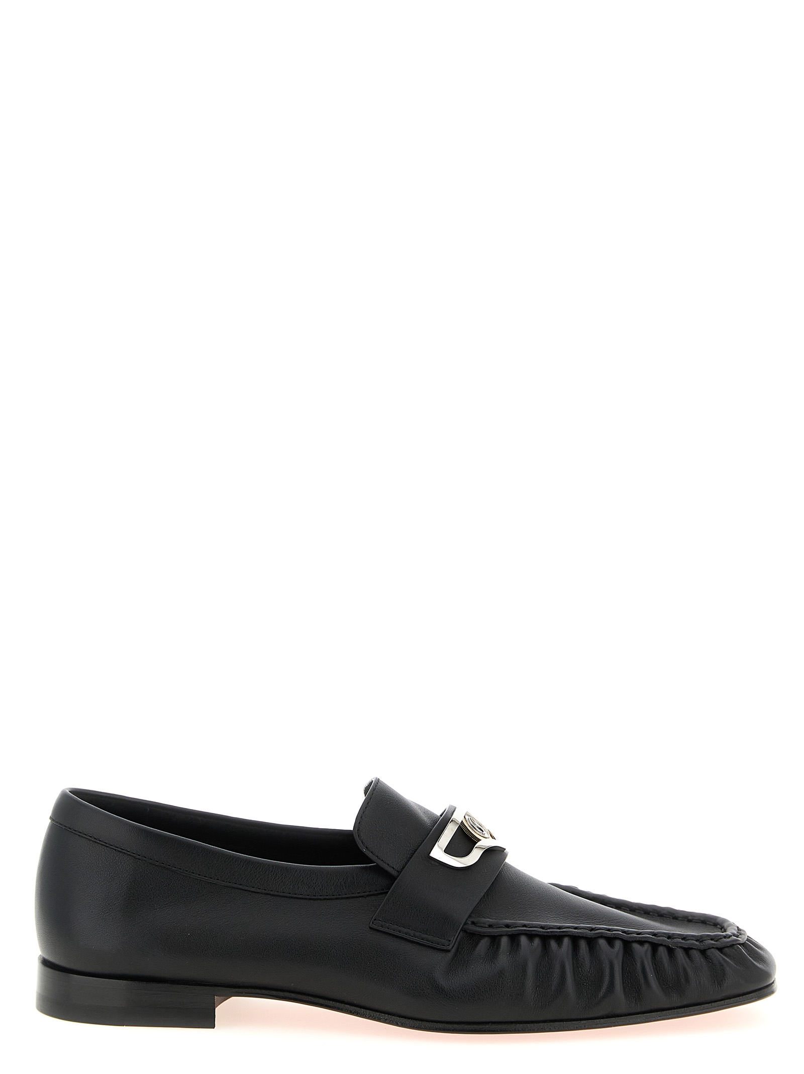 Christian Louboutin - Black Calfskin Slip-On Loafers