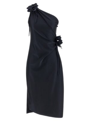 Black Polyamide Midi Dress