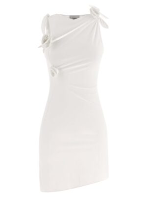 White Polyamide Short Dress
