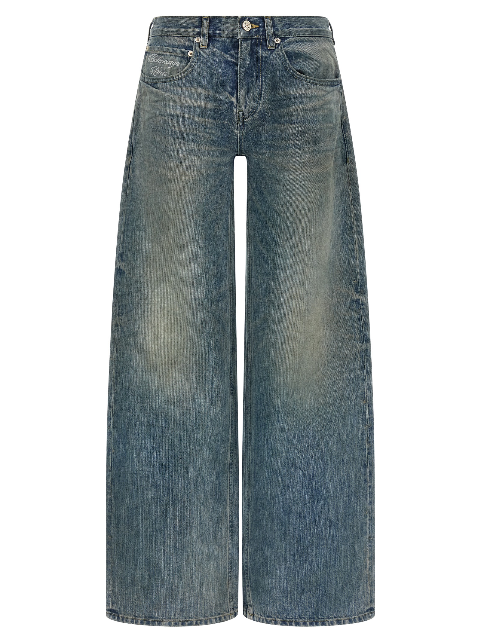 Balenciaga - Blue Cotton Relaxed Fit Jeans