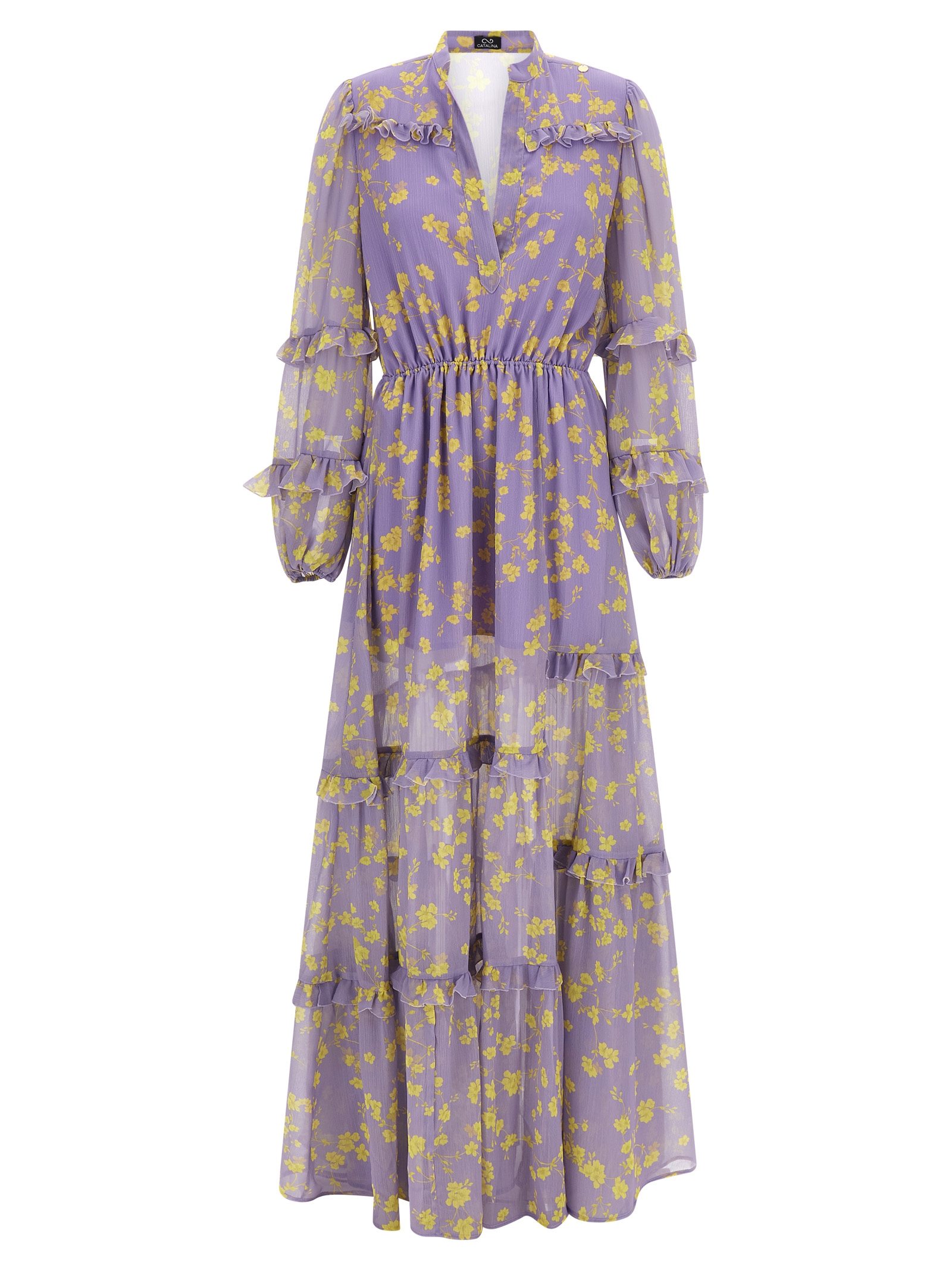 CATALINA - Purple Recycled Polyester Long Dress