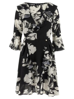 Bicolor Recycled Polyester Midi Dress
