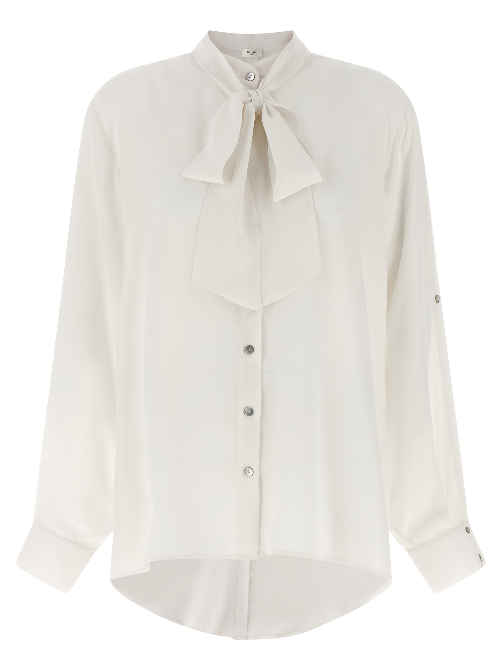 DI.LA3 PARI' - White Silk Blouse