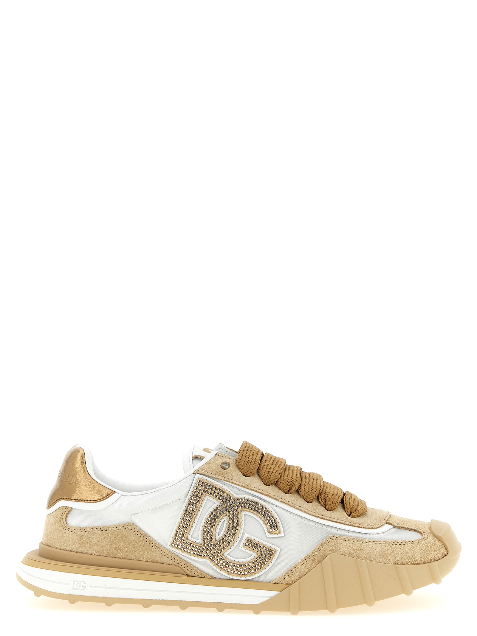 Dolce & Gabbana - Beige Calfskin Athletic Sneakers
