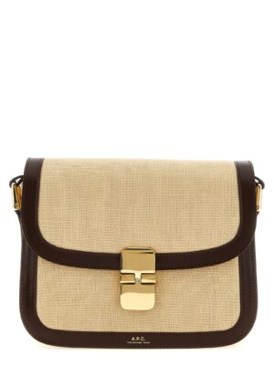 Beige Cotton Crossbody Bag