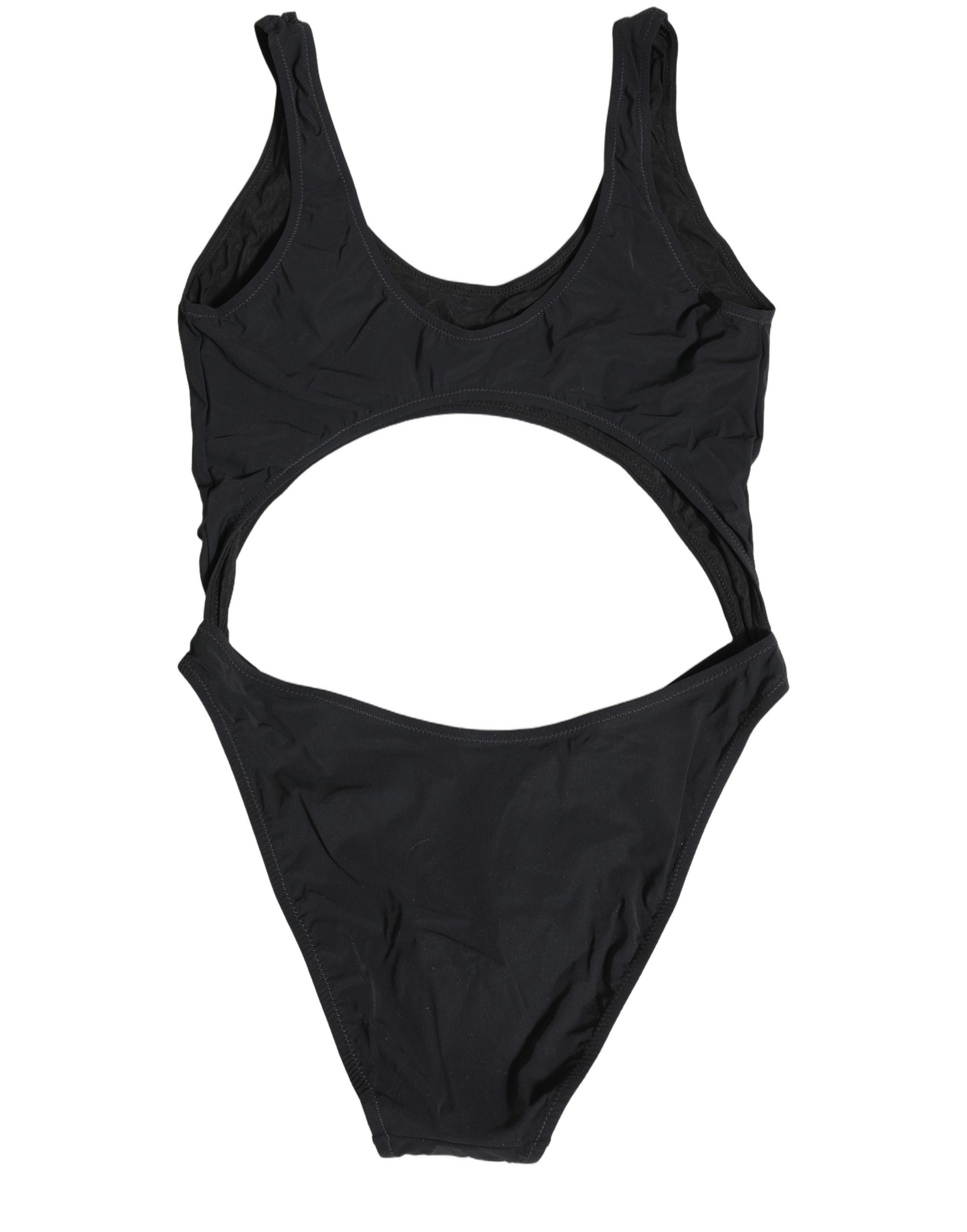 Dolce & Gabbana - Black Cutout Logo One Piece Swimsuit Swimwear