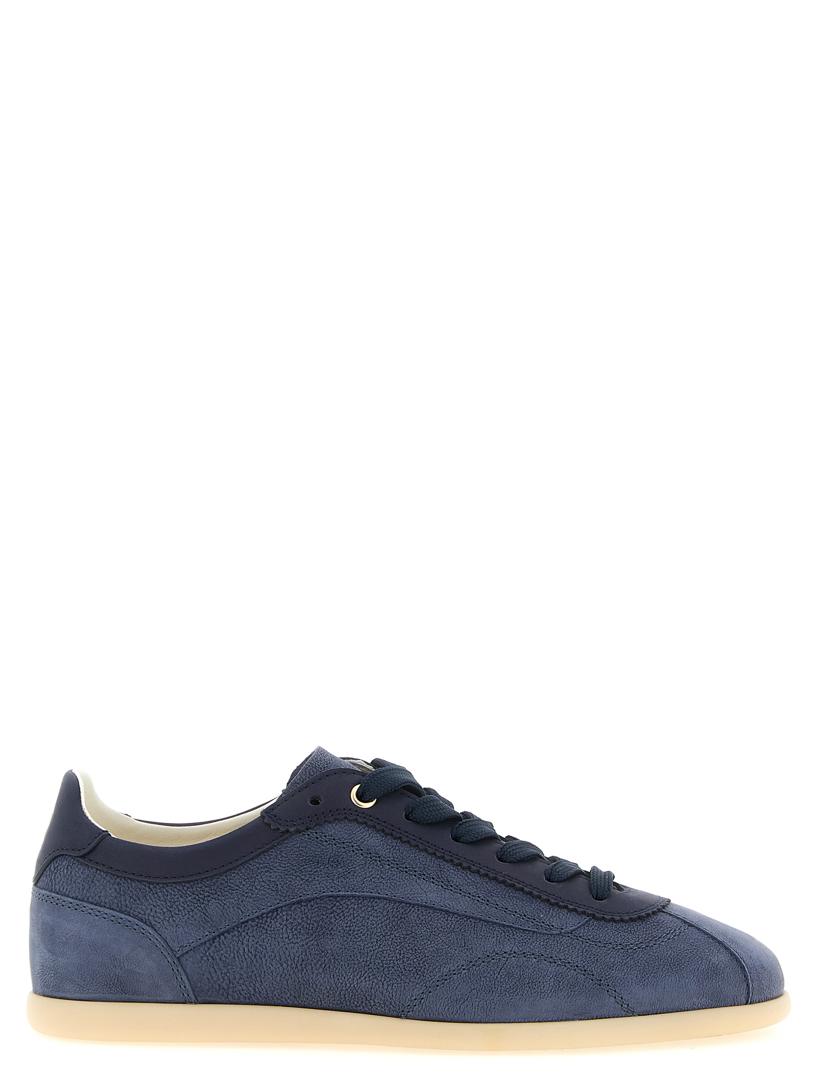 Brunello Cucinelli - Blue Calfskin Low Top Sneakers