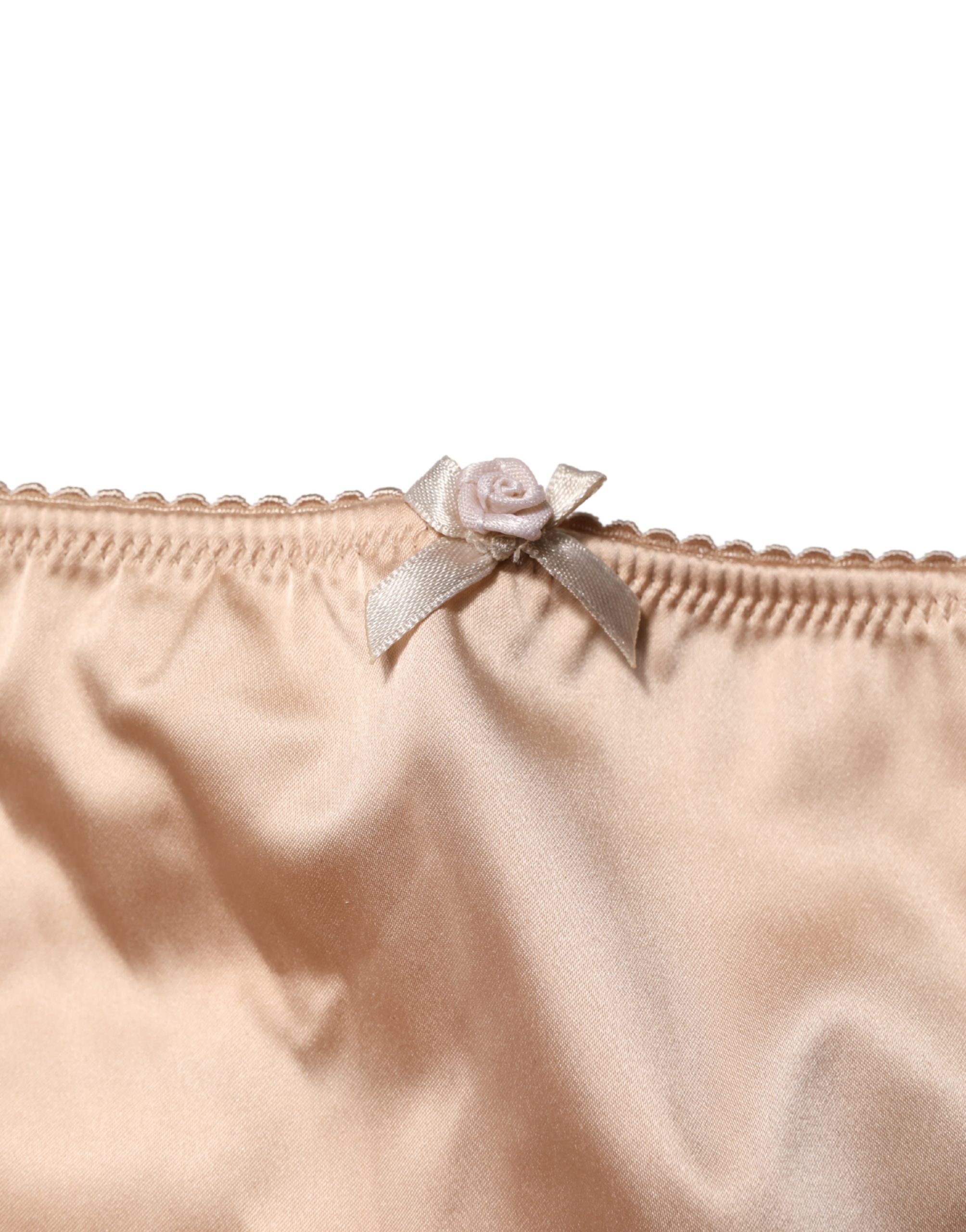 Dolce & Gabbana - Beige Silk Blend High Waist Girdle Panty Underwear