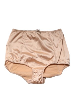 Beige Silk Blend High Waist Girdle Panty Underwear