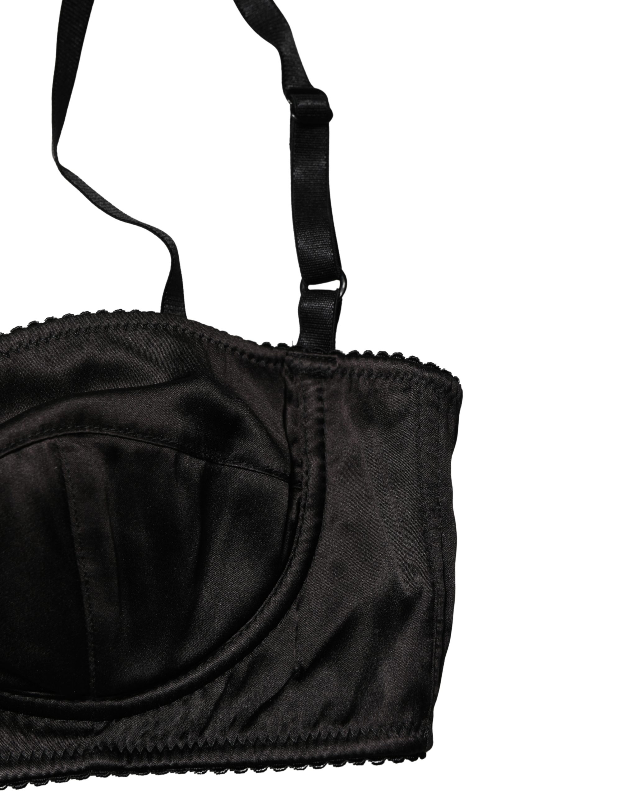 Dolce & Gabbana - Black Semi-Pad Underwire Balconette Bra Underwear