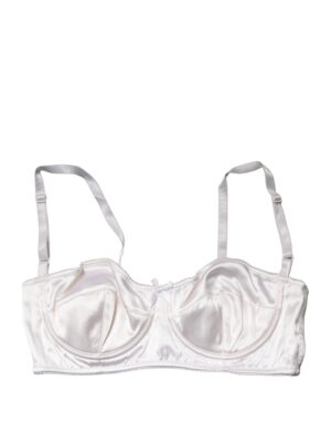 White Semi-Pad Underwire Balconette Bra Underwear