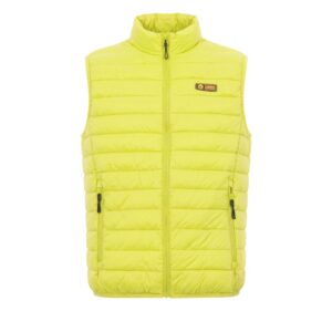 Yellow Polyester Men Jacket