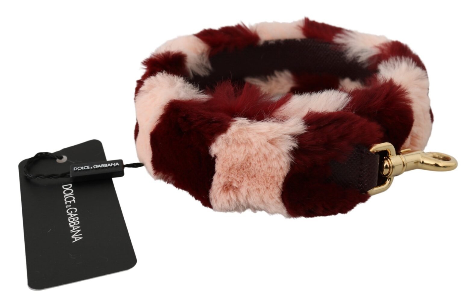 Dolce & Gabbana - Pink Red Lapin Fur Accessory Shoulder Strap