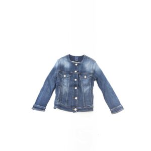 Blue Cotton Women Jacket