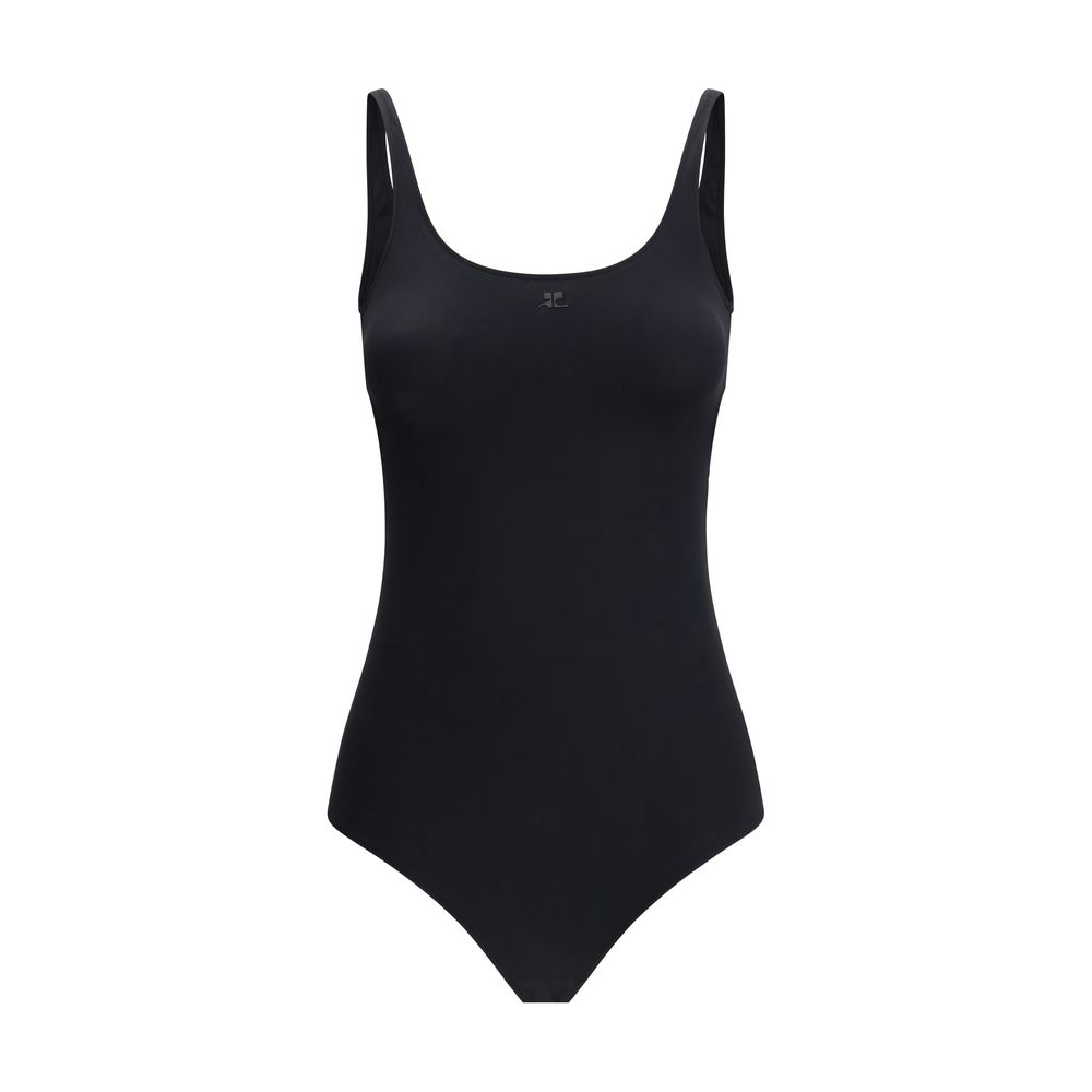 CourrÃ¨ges - Black Elastane One-Piece Swimsuit
