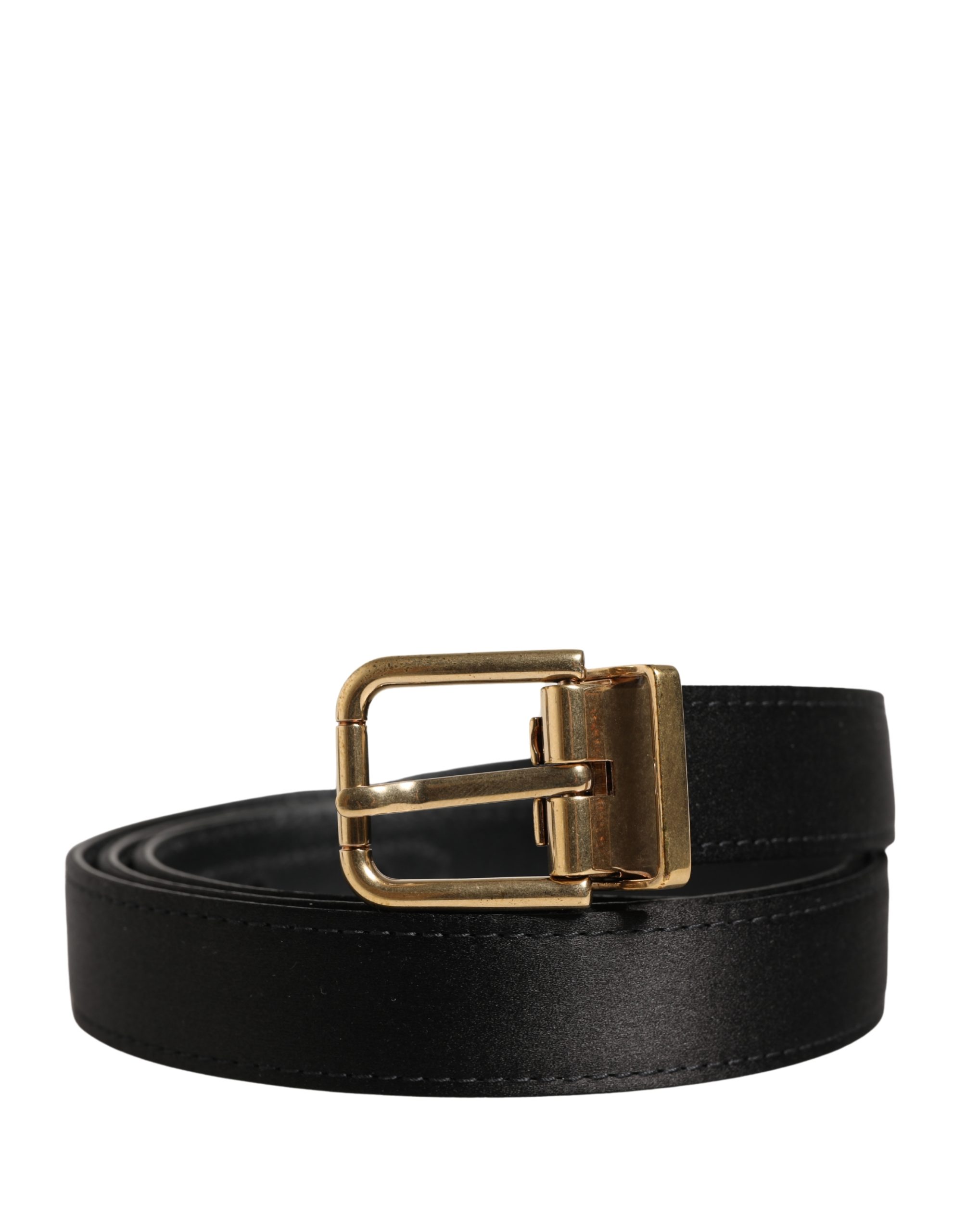 Dolce & Gabbana - Men Black Classic Viscose Metal Buckle Belt