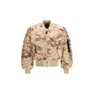 Gold Nylon Bomber