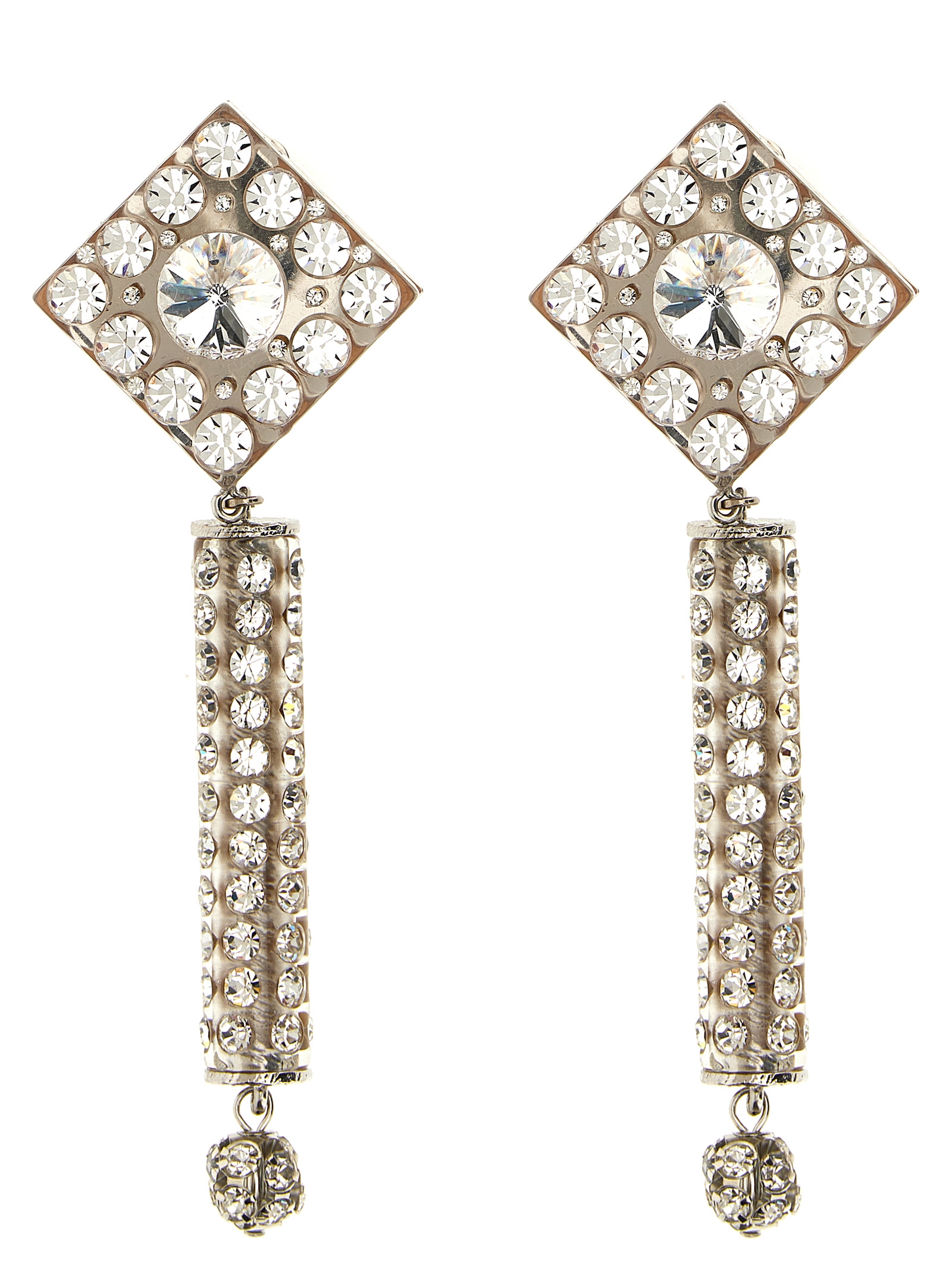 Alessandra Rich - Silver Plastic Earrings