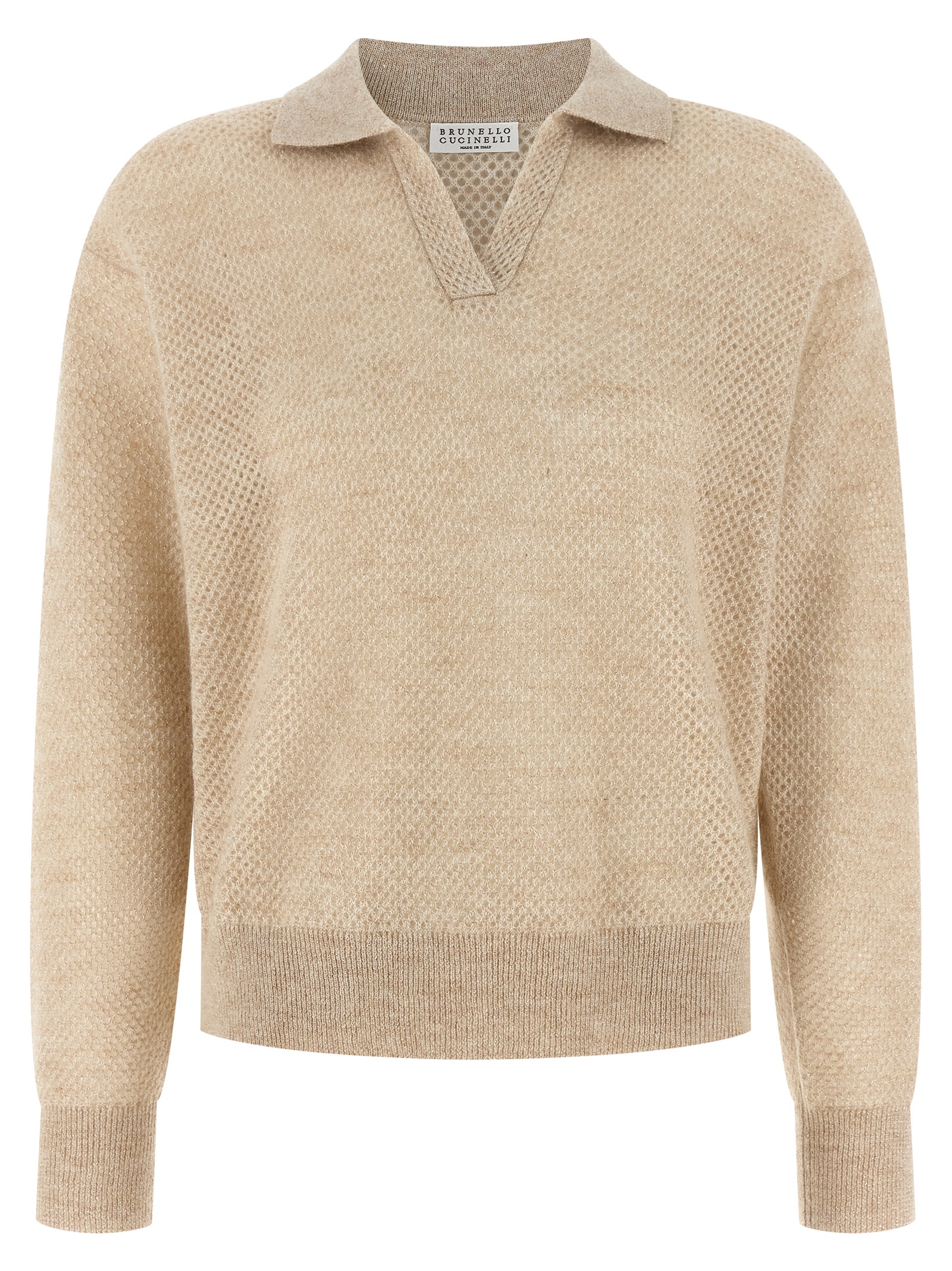 Brunello Cucinelli - Gold Wool Polo Shirt