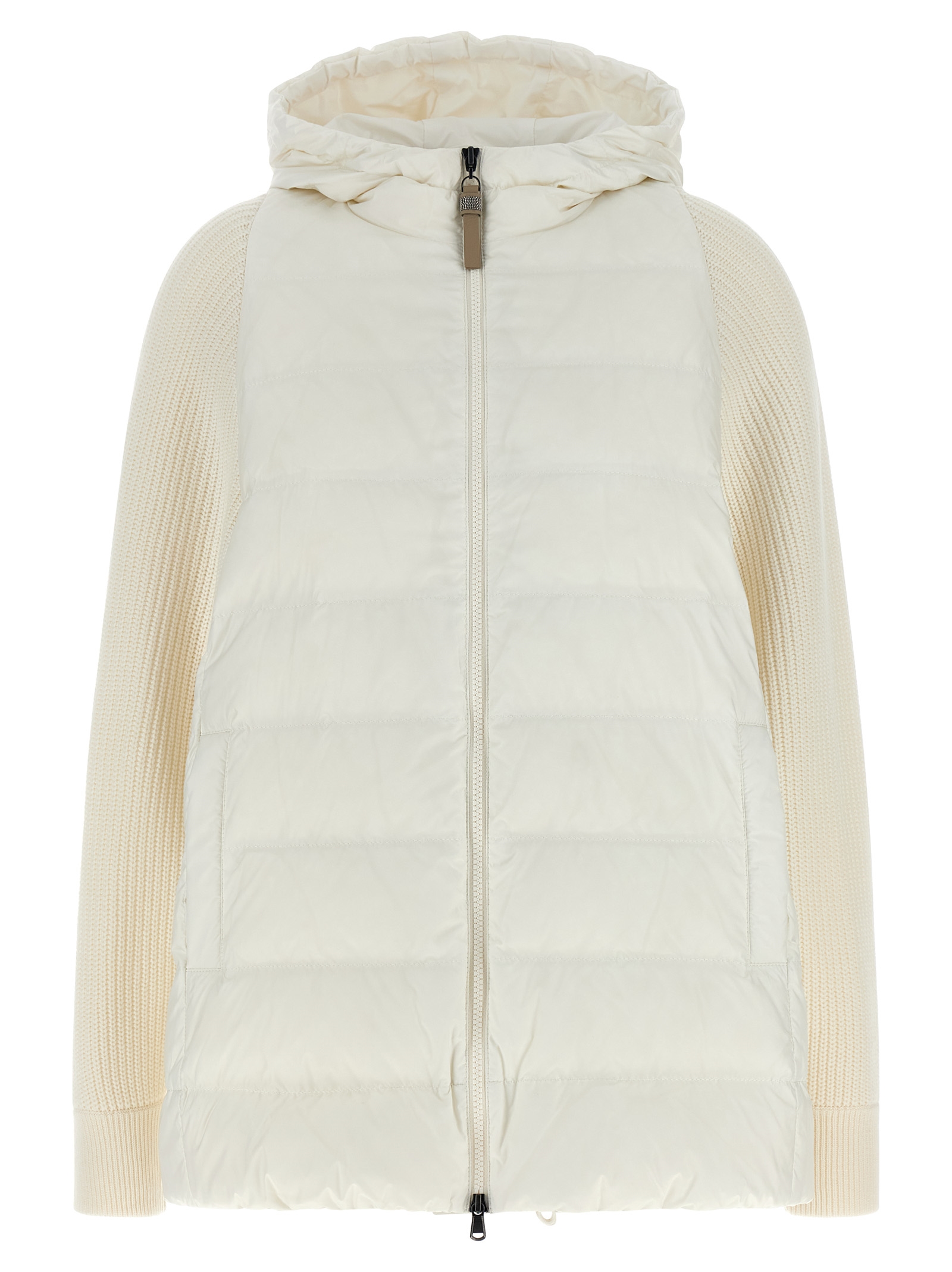 Brunello Cucinelli - White Polyester Full-Length Jacket