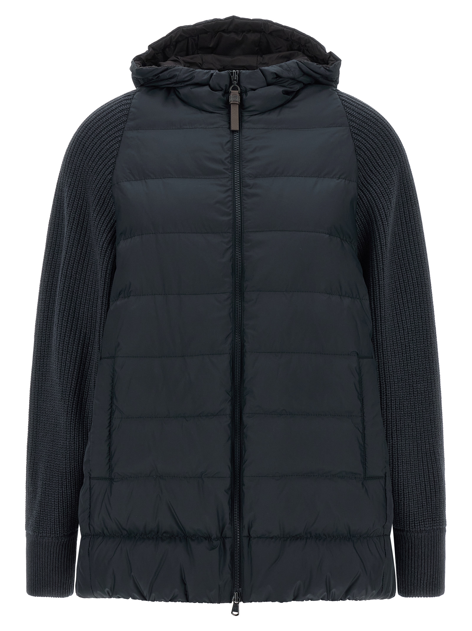 Brunello Cucinelli - Blue Polyester Full-Length Jacket