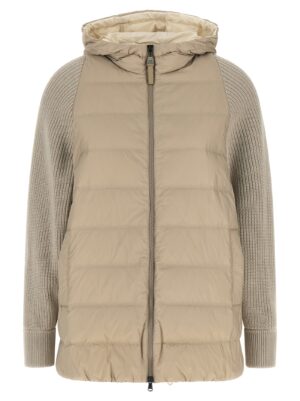 Beige Polyester Full-Length Jacket