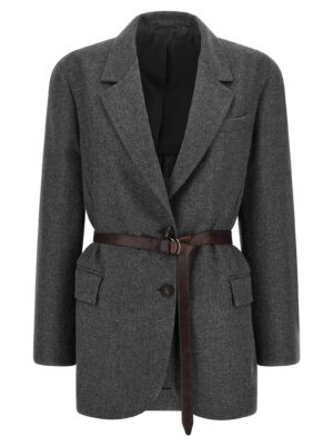 Gray Virgin Wool Blazer