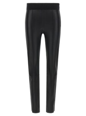 Black Lamb Leather Leggings