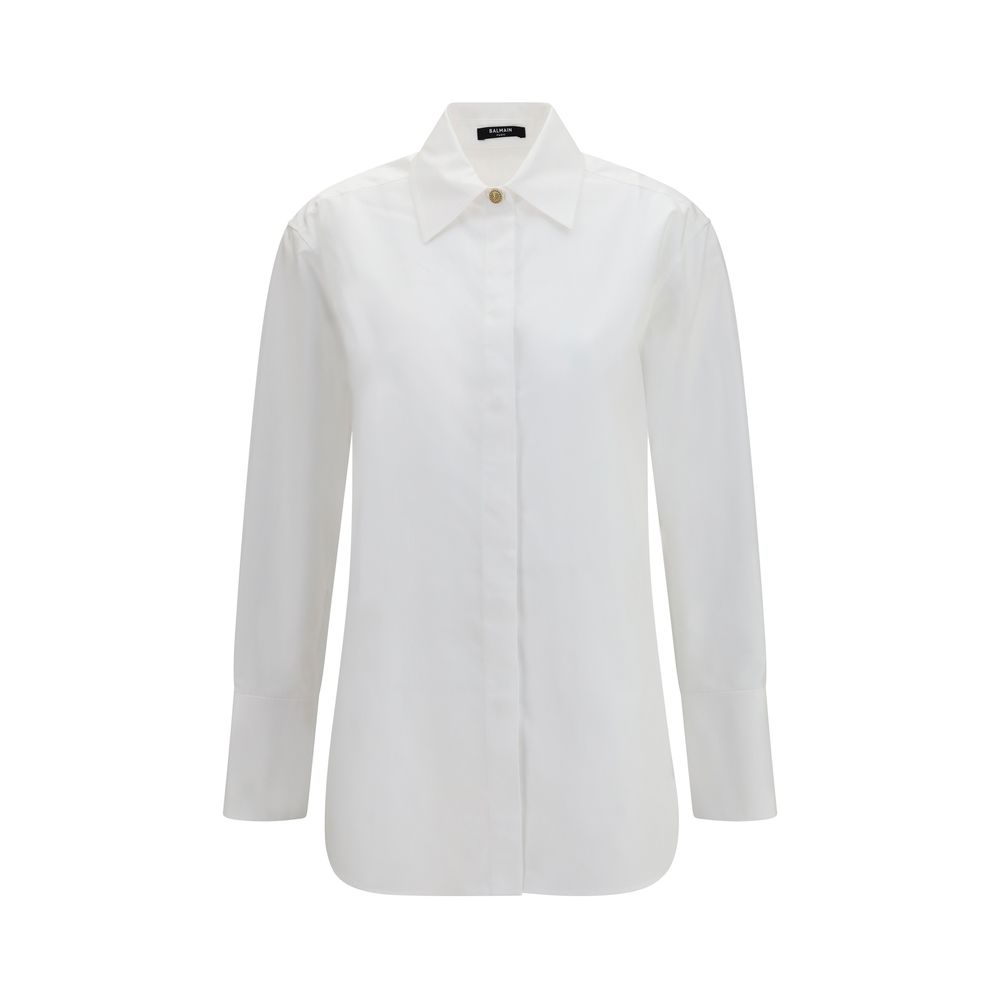 Balmain - White Cotton Dress Shirt