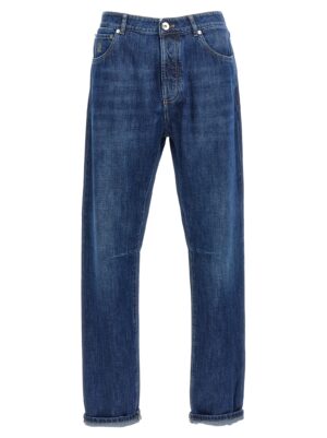 Blue Cotton Relaxed Fit Jeans