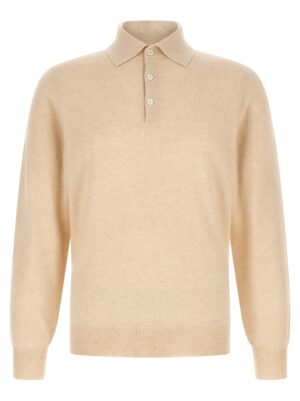 Beige Cashmere Polo Shirt