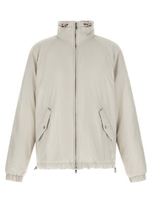 White Polyester Shell Jacket