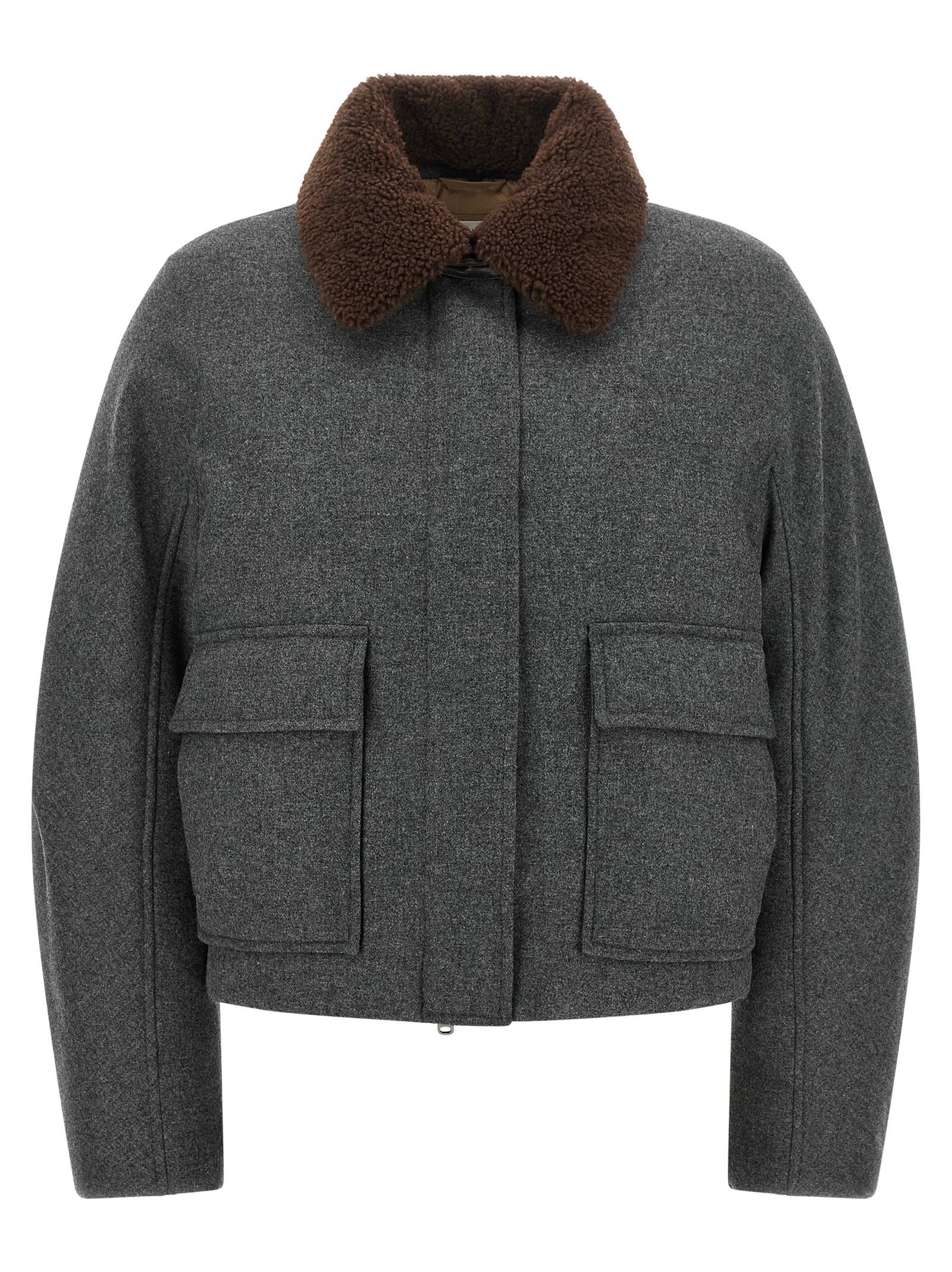 Brunello Cucinelli - Gray Virgin Wool Full-Length Jacket