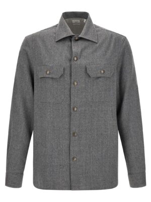 Gray Virgin Wool Blouse