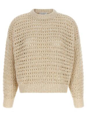Beige Elastane Cardigan